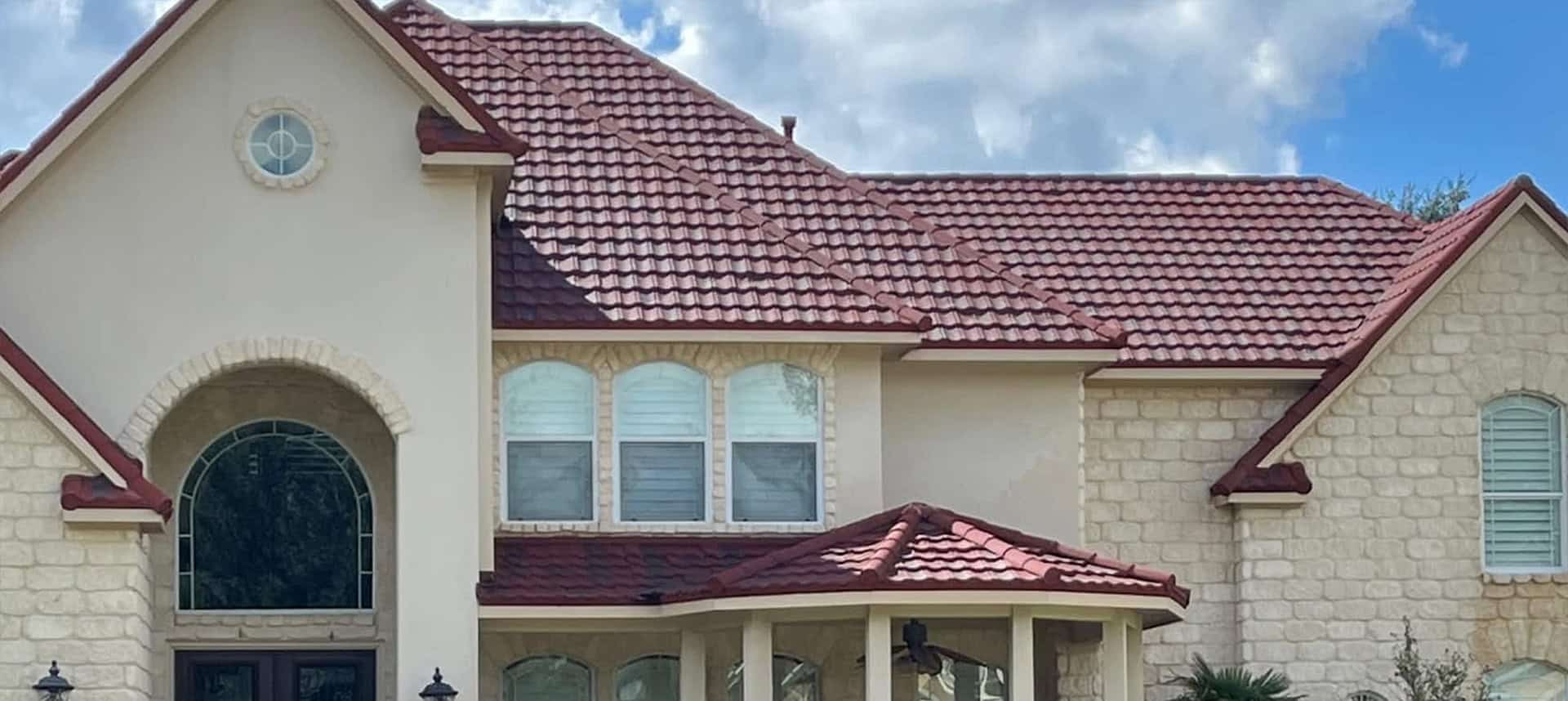 Roof algae removal before and after soft washing on a Charleston SC roof